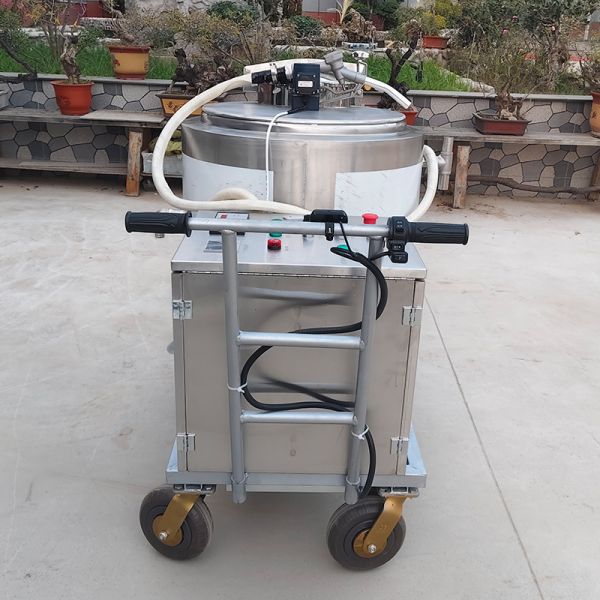 Hand-push type calf milk feeder