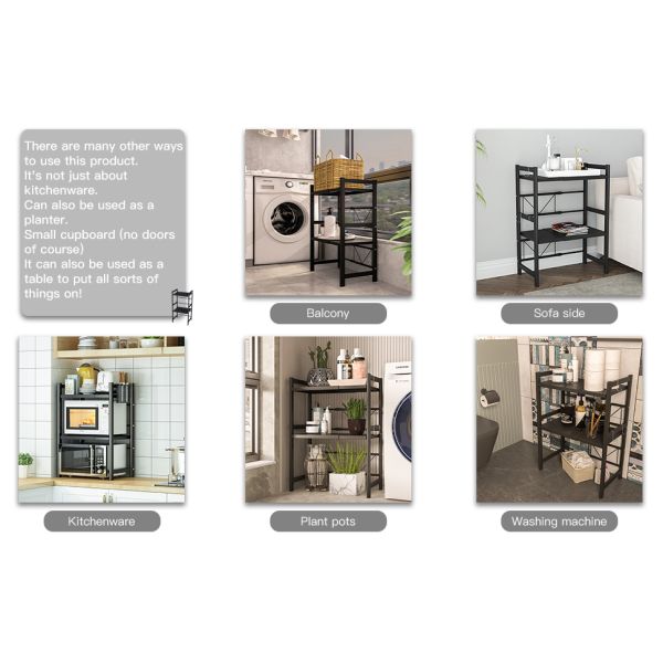 Kitchen Shelf Organize Stainless Steel Storage Rack for Vegetable Fruit Rotation