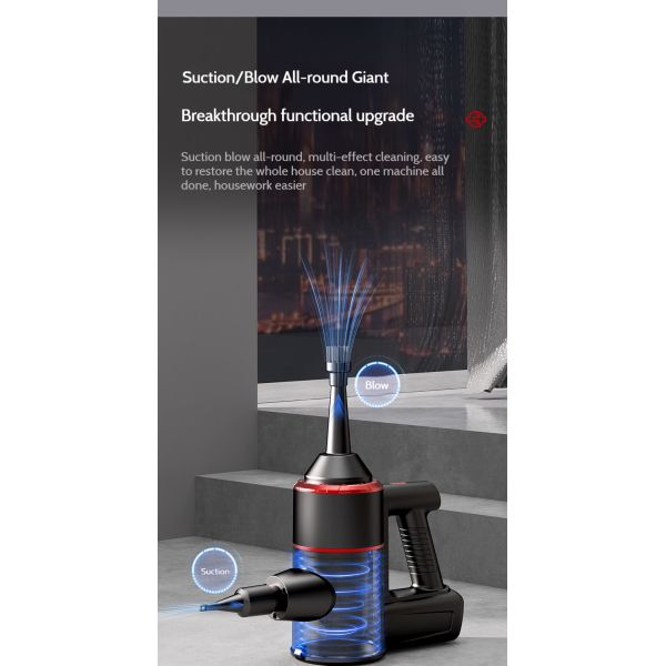 100-500W Brushless Motor Stick Vacuum Cleaners 12000pa Cordless Vacuum Mop