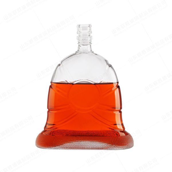 500ml 700ml 750ml Fishtail Shape Transparent Whiskey Gin Glass Bottle for Beverage