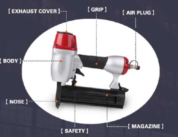 16 калибра 50 мм Пневматическая отделка ногтевого пистолета Air Brad Nailer для декоративной мебели