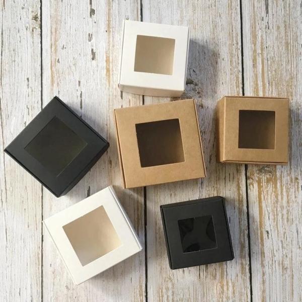 Square Transparent Craft Paper Accessory White Card Present Gift Direct and Hot Stamping