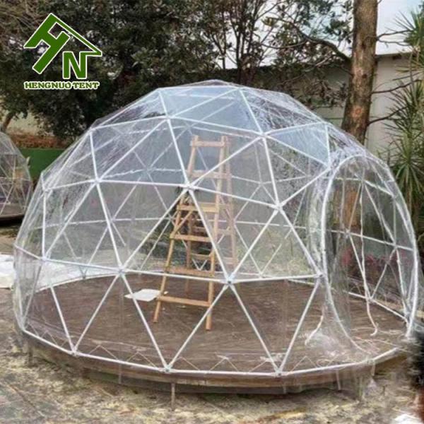 Small Outdoor Transparent Geodesic Dome Tent 6.5m Height For Festivals