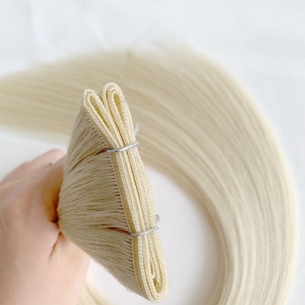 Remy Hair Invisible Flat Hair Weft for Natural-Looking Hair Extensions
