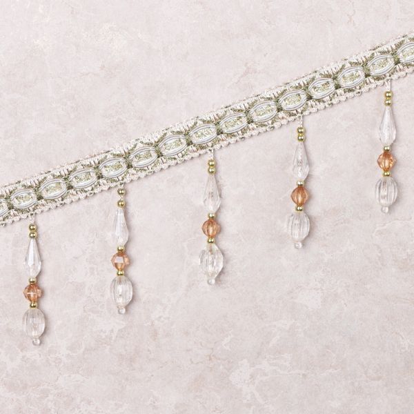 Handmade fashionable chain beads lace tassels fringes for curtain/sofa/pillow decoration