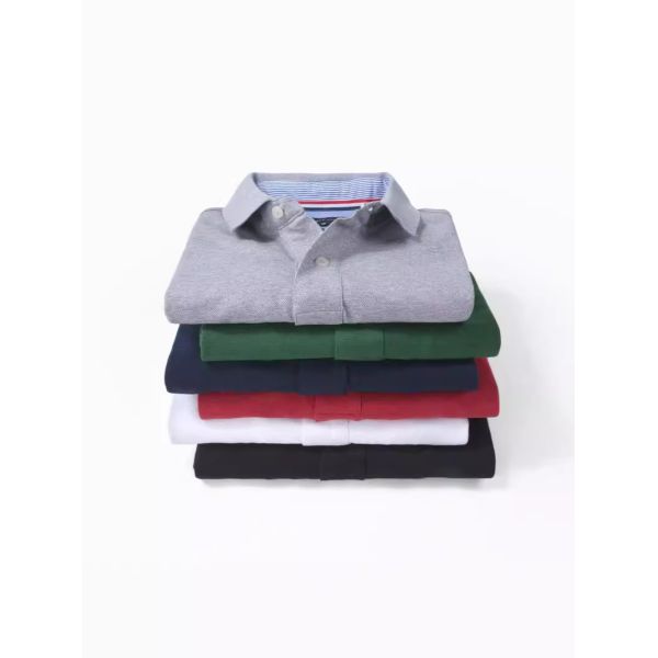 Custom Logo Oem & Odm Short Sleeve Men Knit Shirt Jumper Cable Plain Cotton Striped Knitwear Men's Knitted Polo Shirt Sweater