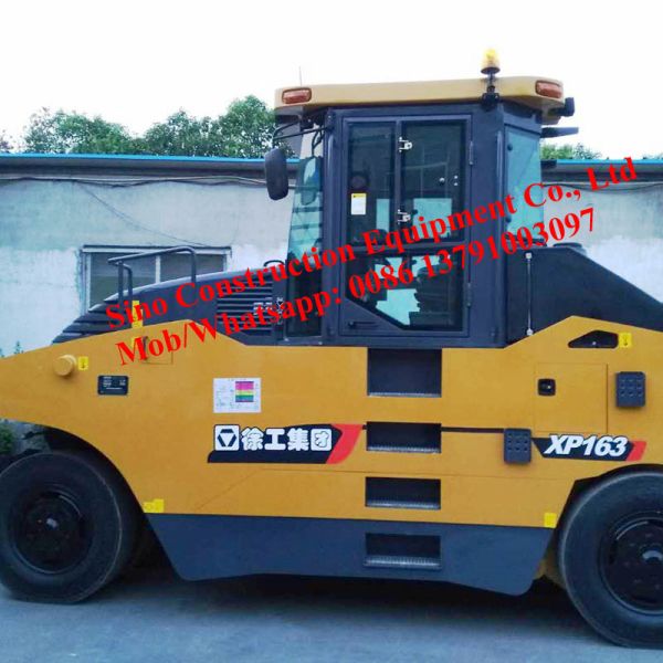 16 Tons XP163 Diesel Engines Pneumatic Rubber Tire Road Roller