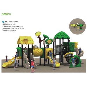 Amusement Park Play Equipment Commercial Children Plastic Slide Outdoor Playground