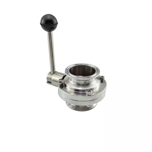 Food Grade Quick Installation Butterfly Valve DIN 3A SMS Stainless Steel 304 316 316L