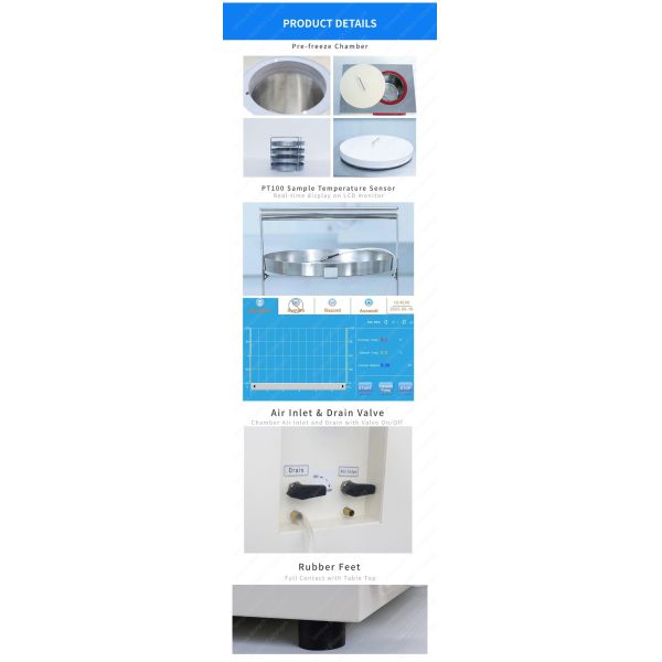 4kg Small Food Freeze Dryer Lab Lyophilizer For Scientific Research