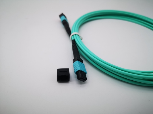 Чернота Aqua зеленого цвета муфты 12Fiber 24Fiber OM3 переходника оптического волокна MPO MTP пурпурная