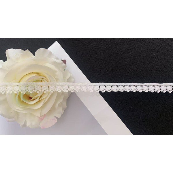 A1T0157 A1T0160# Elastic Tiny Scalloped Edge Hollow Mesh French Lace Fabric (Spandex/Nylon) for Sewing Lingerie Dresses Hair