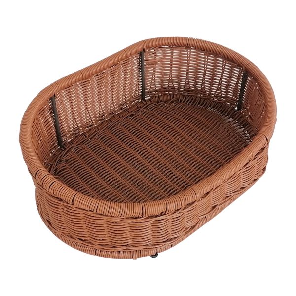 Metal Frame Poly Round Rattan Oval Shape Dog Cat Medium Size Animal House