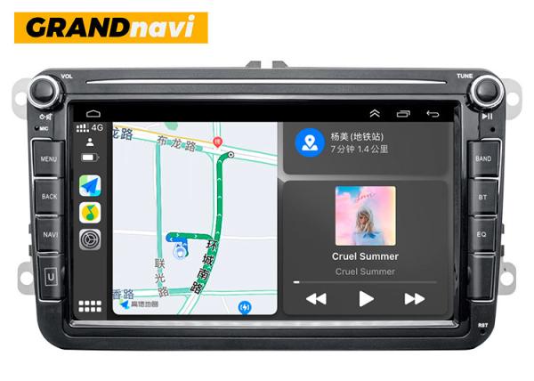 2 Din Vw Car Radio 8 Inch Touch Screen Car Stereo Android For Vw Skada Seat  FCC