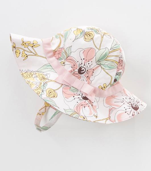 ODM Cotton Flower Printed Outdoor Fisherman Hat Sun Protection Lightweight