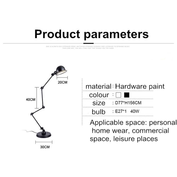 Nordic post-modern minimalist creative retro industrial bedroom living room design floor lamp(WH-VFL-01)