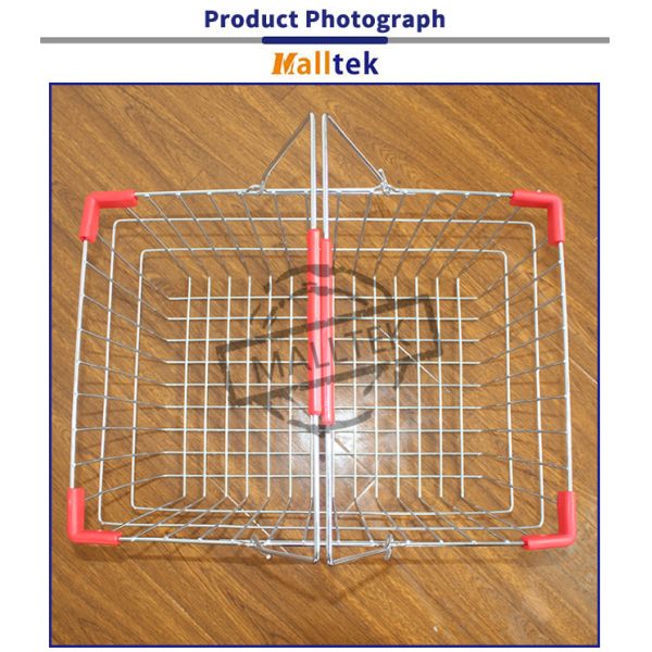 Супермаркет Бутик Металлическая проволока Корзины / Косметика Магазин Продовольственная корзина