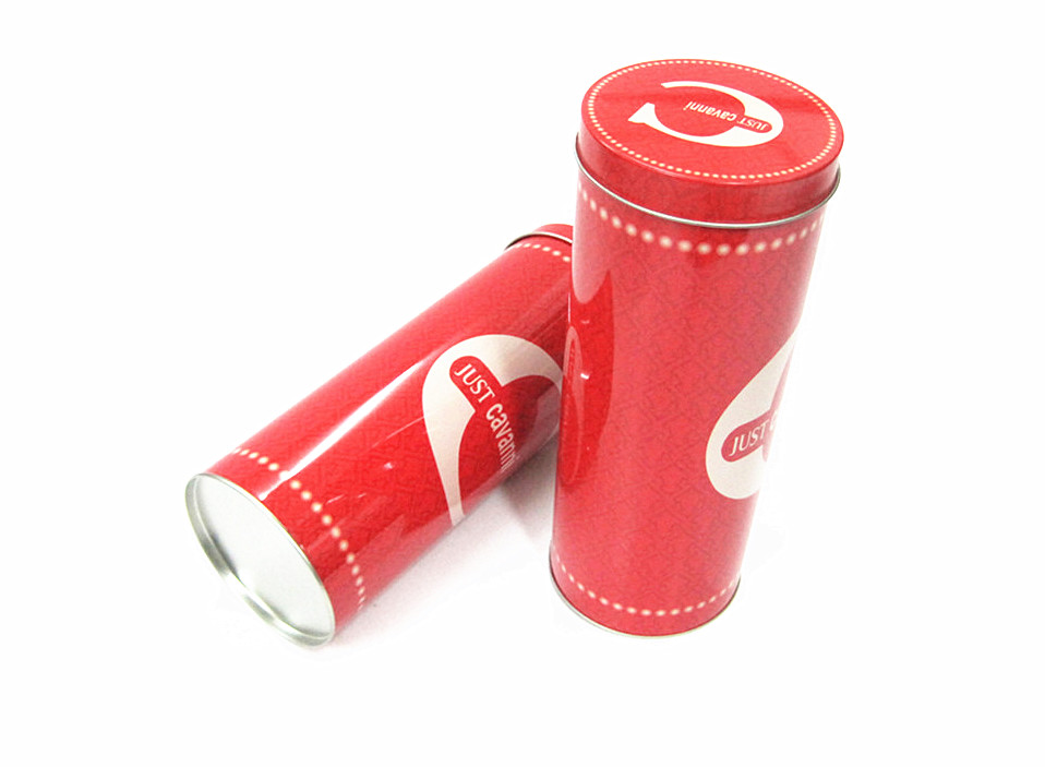 Cylinder 750ml Red Wine Tin Box Wine Bottle Tin Packaging With Embossing