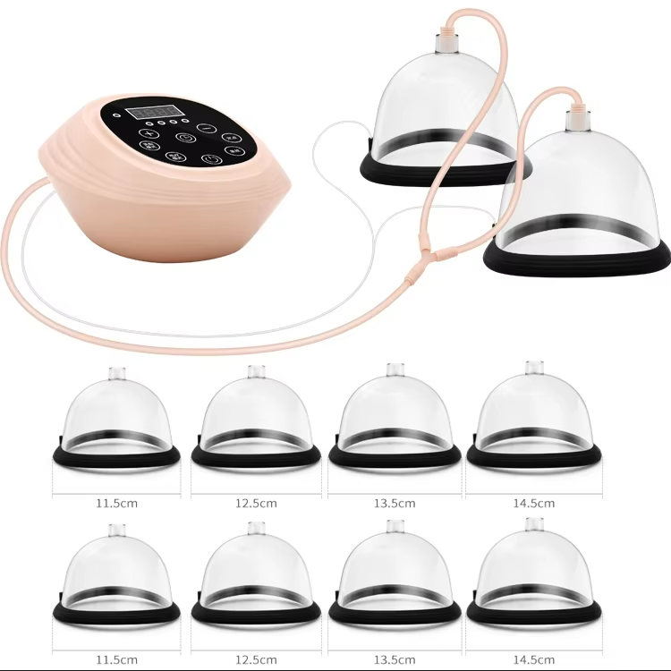 Hot Selling Breast Enhancement Massager with Vibration and Latex Material Home Use Timer & Suction Power Regulation