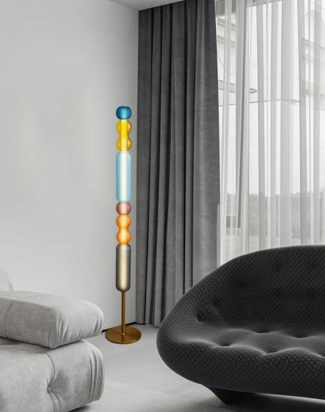Designer Colored Pendant Lamps LED Stained Glass Pendant Light Bar Shop Restaurant Light(WH-AP-603)