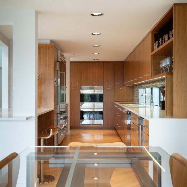 Brown Wood Veneer  Kitchen Cabinet Complete Full Home Custom