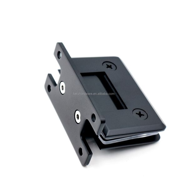 Нержавеющая сталь 201 90-градусная стена на стекло 10 мм Душевая стеклянная дверь Завеса набор черный