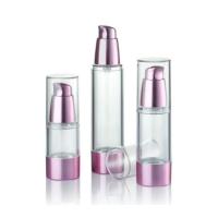 Rose Gold 15ml Airless Pump Bottle With High Quality Artwork Support Customization