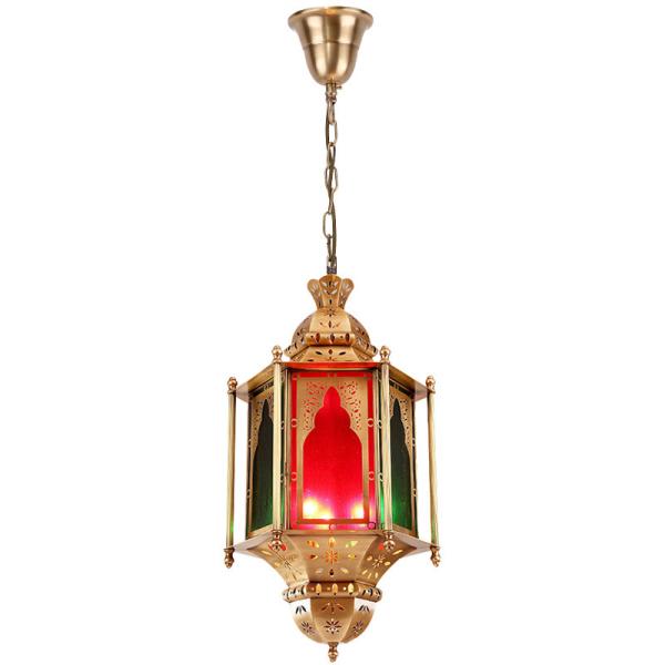 Home Stained Vintage Copper Chandelier With Hollow Art 80lm Lamp Luminous Flux