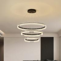 Matériau de polissage métallique LED Lustre rond contemporain 20 - 30m2
