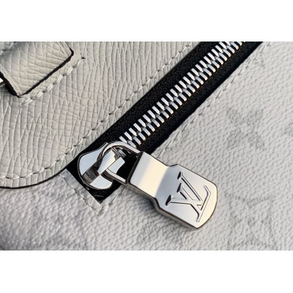 Leather Message Tote Ladies White Cross Body Bag Monogram Eclipse