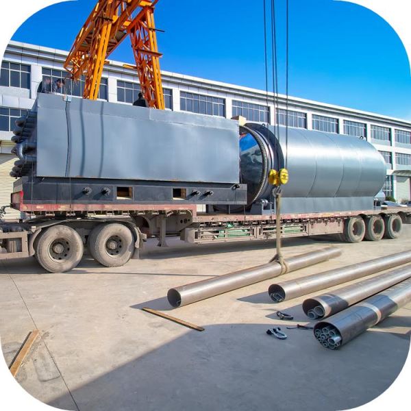 Завод по пиролизу пластмасс для переработки отходов шин на дизельное топливо