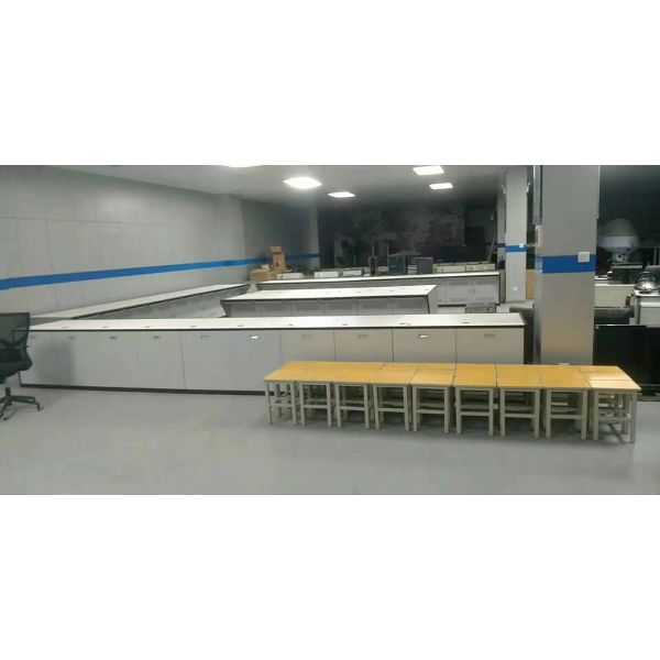 Home Office Control Center Desk Double Seat PC Desk with Laboratory Console and Platform