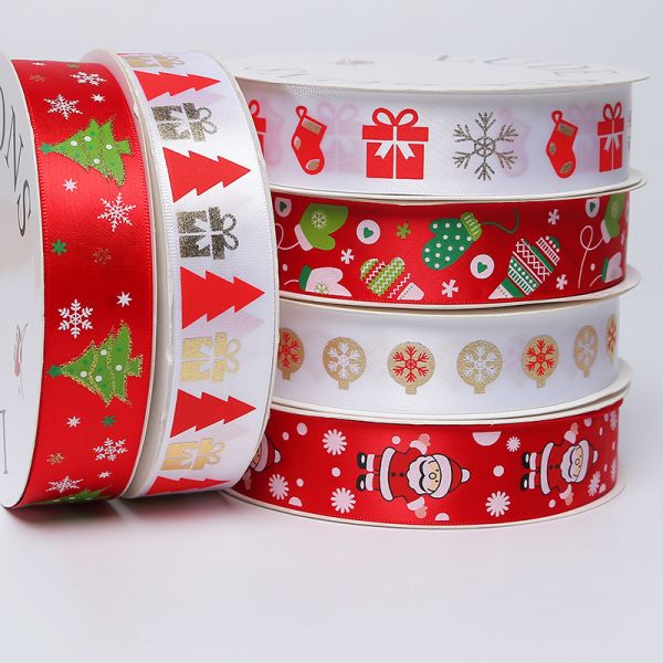 Cinturón de Navidad impreso en papel de oro Cinturón de Navidad personalizado rojo