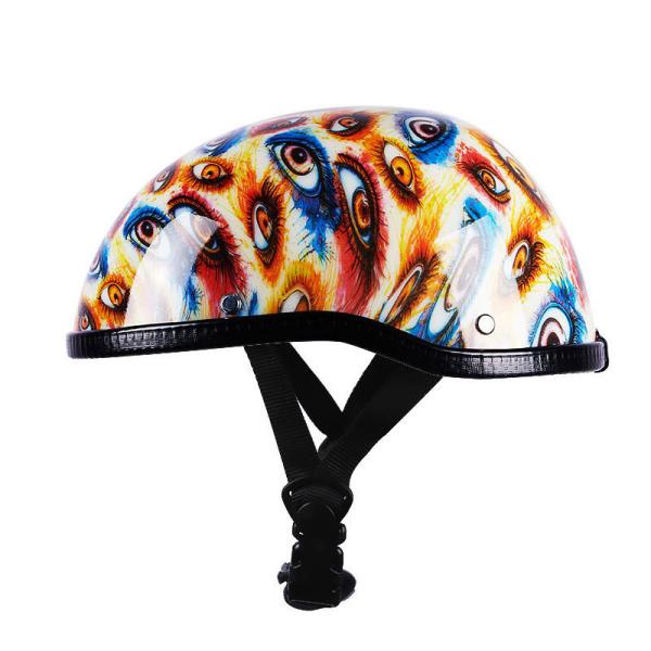 Motorcycle Retro Half Cruise Helmet Prince Motorcycle Helmet Vintage Motorcycle dot helmet M L XL XXL