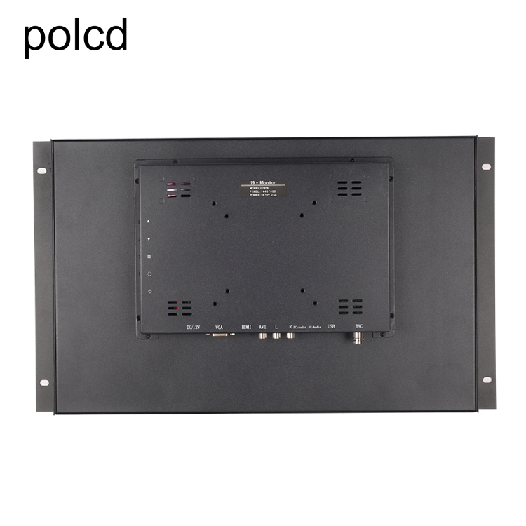 Промышленной монитор установленный стеной вися уха металла случая LCD экрана Polcd 19 дюймов