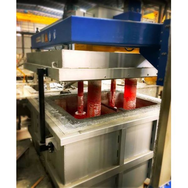 Online Degassing Unit with PLC-based Automated Control High-Speed Graphite Rotor and Refractory-Lined Chamber for Molten Aluminum