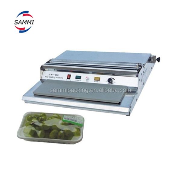 HW-450 Food Tray Wrap Machine Fpr Vegetablem, Fruit Packing