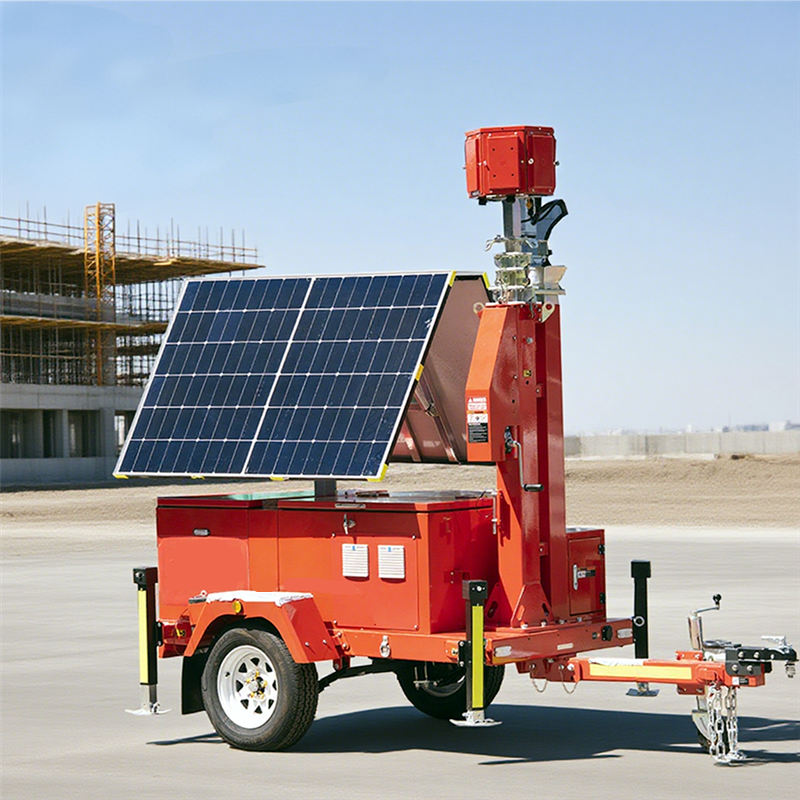 Trailer Mounted Lighting Tower Renewable Energy Technologies Solar Powered Generator Industrial Light Tower
