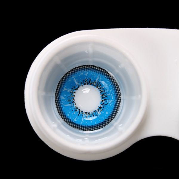 Natural Blue Colored Contact Lenses Halloween Non Prescription 14.2mm