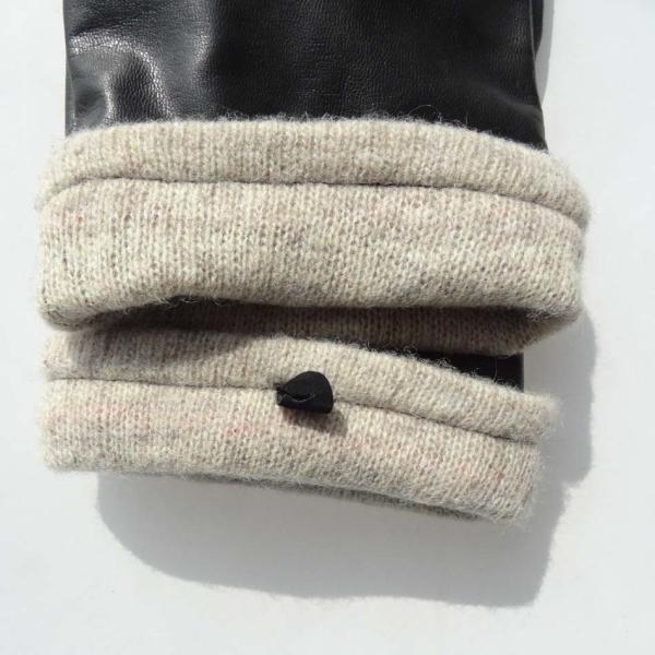 Dobby Style Mens Black Leather Gloves , Mens Leather Dress Gloves With Belt