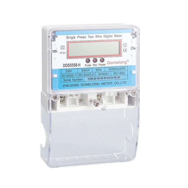 2022 New DDS5558 Single Phase Two Wire ultrasonic Electricity Energy Meter Lcd Display