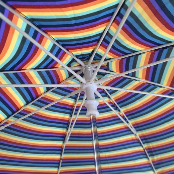 Rainbow Kids Umbrella Long Handle Safe and Easy to Open for Kindergarten Children