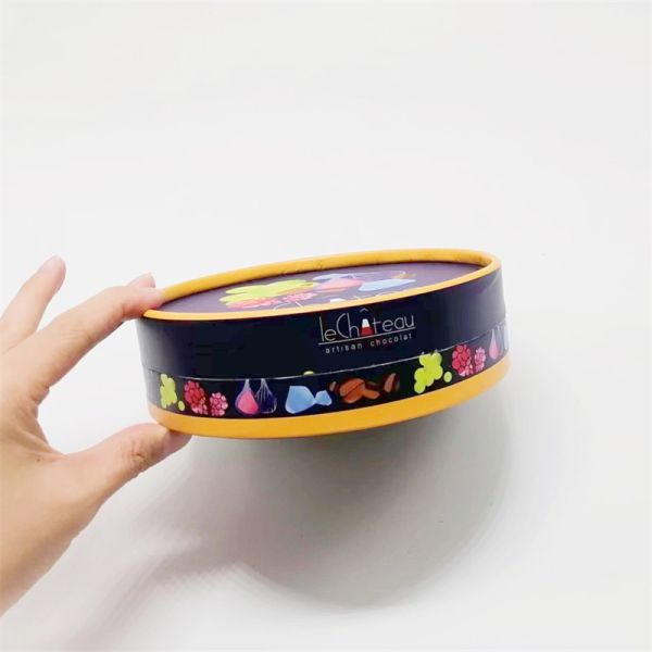 консервные банки бумаги диаметра 153mm упаковывая красочную круглую подарочную коробку бумажной доски роскошную упаковывая