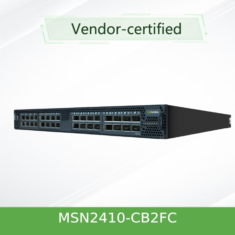 Линукс кумулюса переключателя сети MSN2410-CB2FC Mellanox sN2410Mellanox 48 SFP28 переносит 8 портов QSFP28