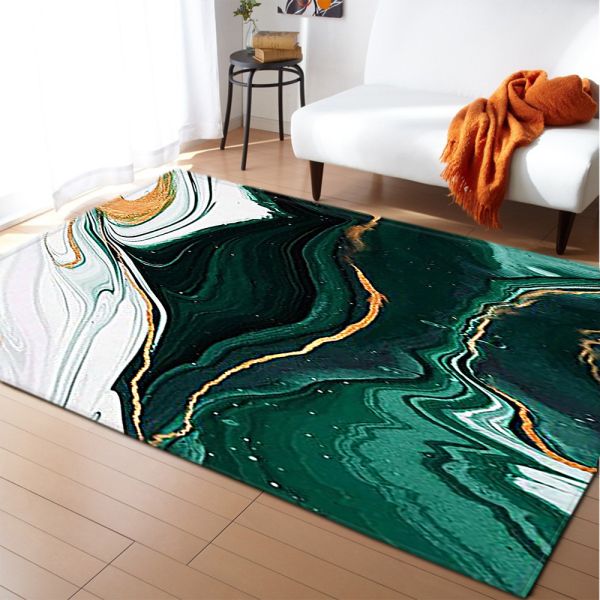 Marble living room carpet, bedroom, dining room floor mat size can be customized