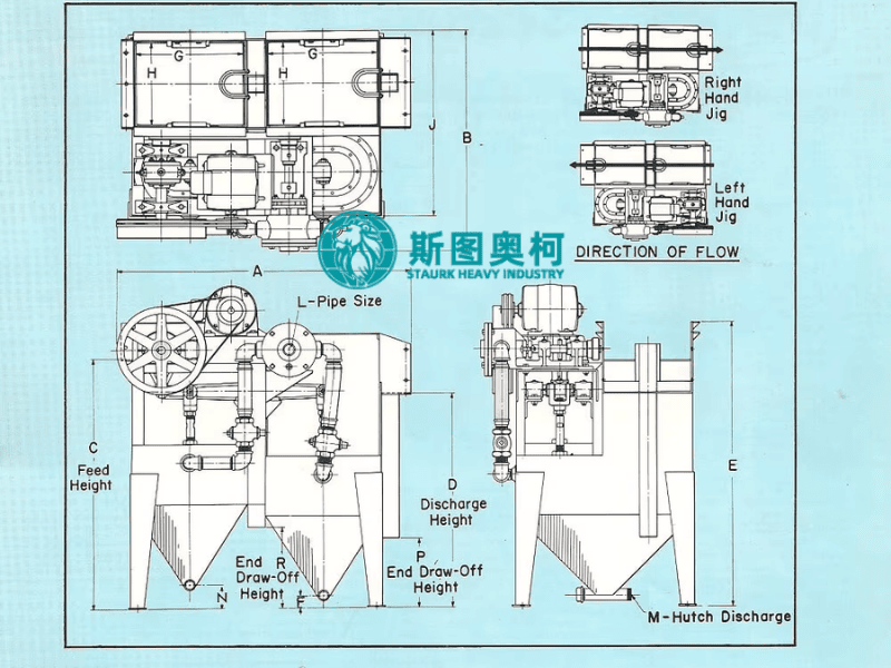 OEM Iron Ore Jig Machine 5Tph-60Tph Ore Beneficiation Equipment