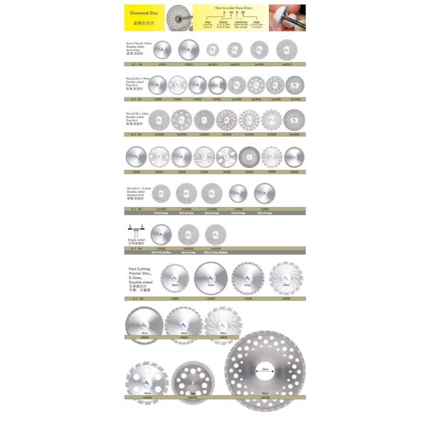 Ультратонкий сцинтерованный бриллиантовый режущий диск двусторонний зубной бриллиантовый диск