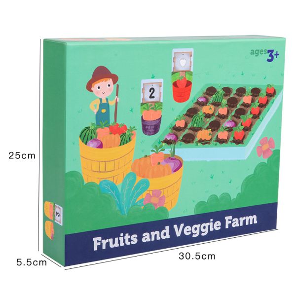 Simulate Farm Kids Wooden Toys Fruits Vegetables Harvest Grow Toys