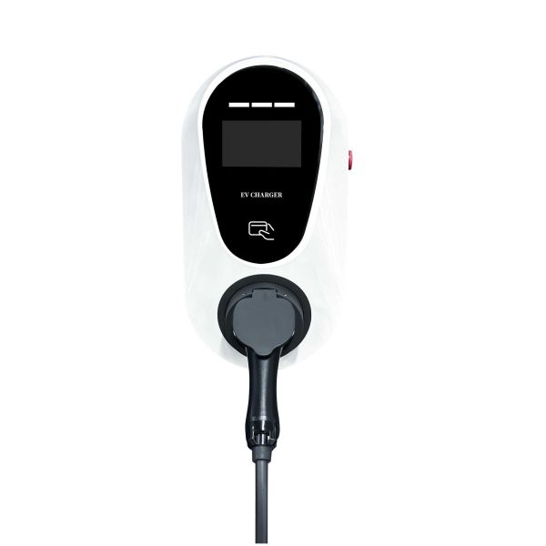 14KW 64A Wall-Mounted Ev Charging Station 4.3-Inch LED Screen Display Double Gun New GB Interface Charging Pile Charging Status