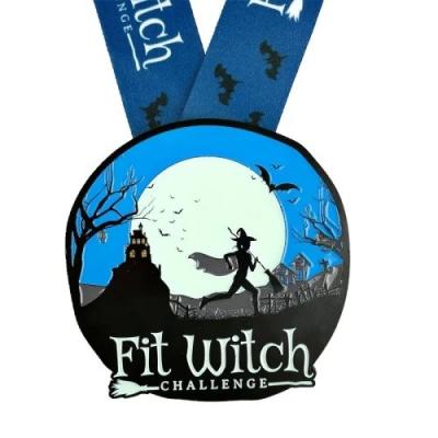 Customized Glowing Fit Witch Challenge Halloween Medal In Luminous Colors